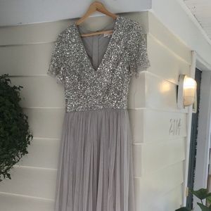 Maya Deluxe / Silver Bridesmaid/Event Dress TALL